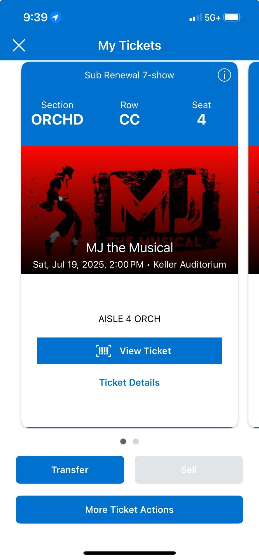 MJ The musical At Keller Auditorium