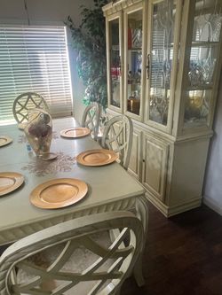 Dining Table with Hutch