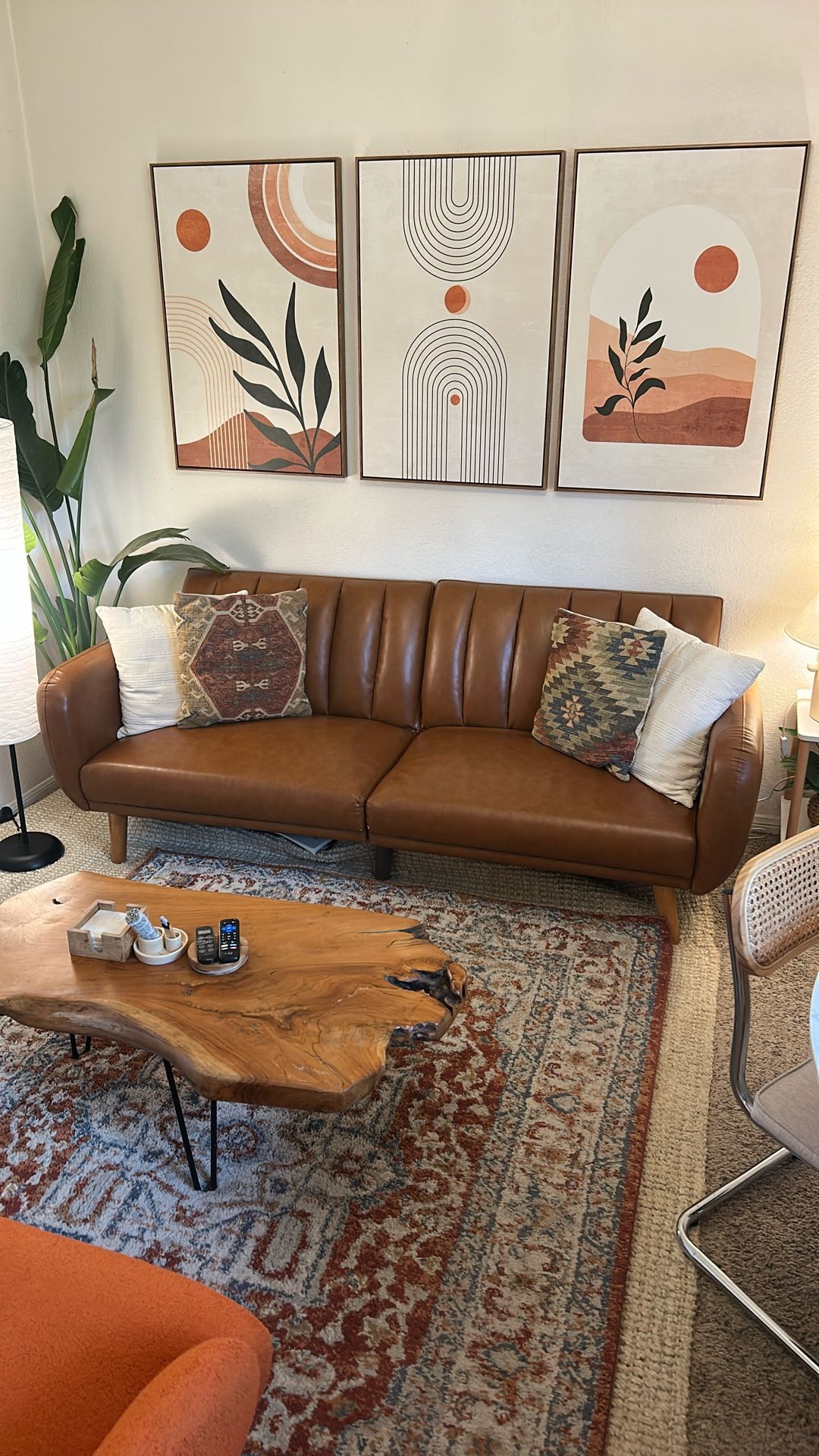 Faux Leather Sofa Bed