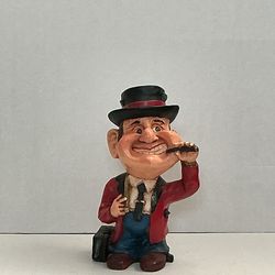 Big Head Banker 16” Tall  Statue
