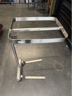 2 Blickman Stainless Mayo Medical Tray Holders