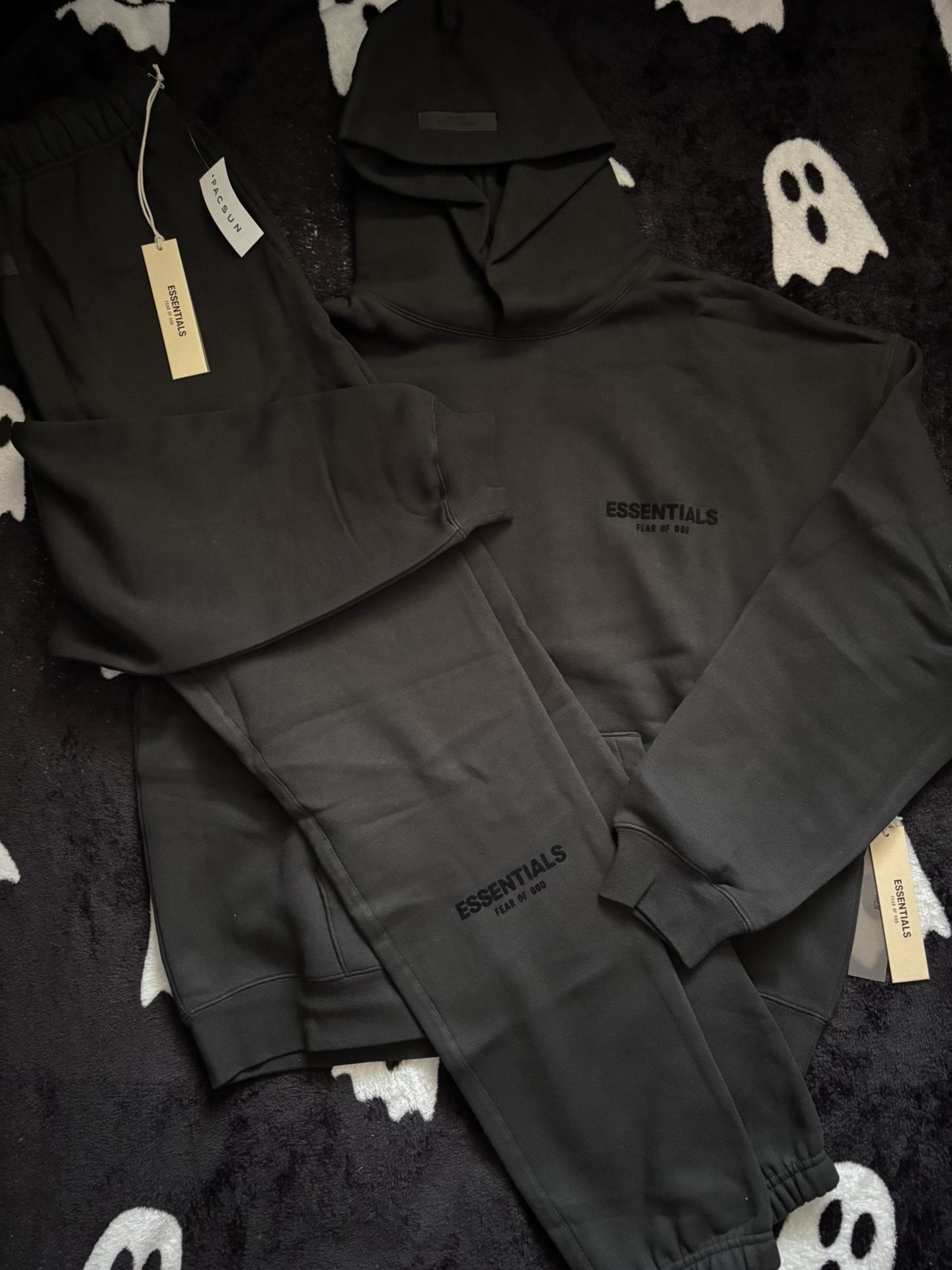 Black Essentials Fear Of God Large Tracksuit