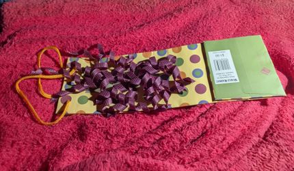 NEW World Market Polka Dots and Ribbon Single Bottle Wine Bag