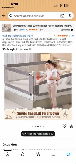 Three tier bed rail for your toddlers California king