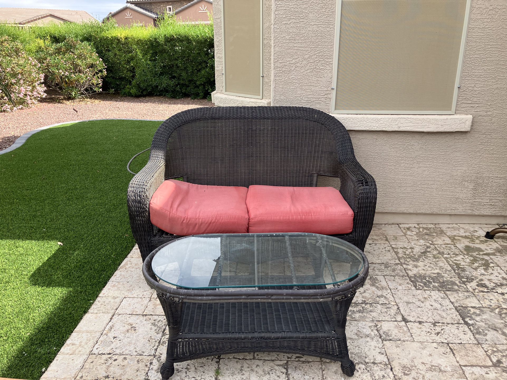 Patio Furniture!  Loveseat, Swivel Glider Chair, Coffee Table And Rocking Chair 