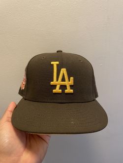 New Era Fitted 59Fitty La Dodgers Brown And Yellow Asg Patch