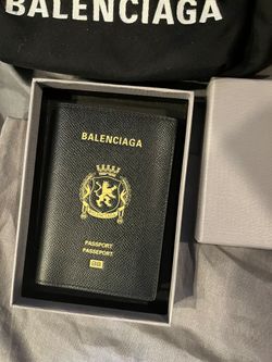 Balenciaga Leather Passport Holder, NWT