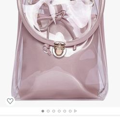 Clear Pink Backpack 