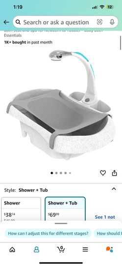 Shower Baby Tub