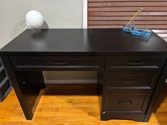 Dark Desk with Drawers