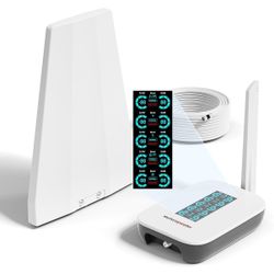 Cell Phone Booster for Home, Smart LCD Display, Cell Phone Signal Booster Up to 5,000 Sq.Ft, Boost 5G & 4G LTE for All U.S. Carriers - Verizon, AT&T, 