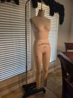 Full Body Dress Form Size 12 with Rolling Stand