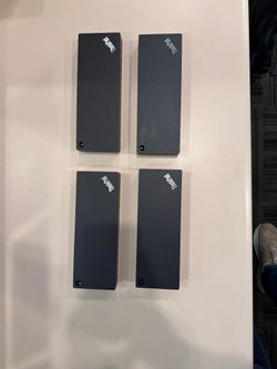 Lot of Four (4) Lenovo ThinkPad Thunderbolt 3 Workstation Dock Gen 2 Model No DK1841 - DOCKS ONLY, no AC Adapter. Working/Turn On.