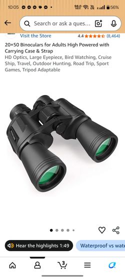 20x50 High-Powered Binoculars with Carrying Case