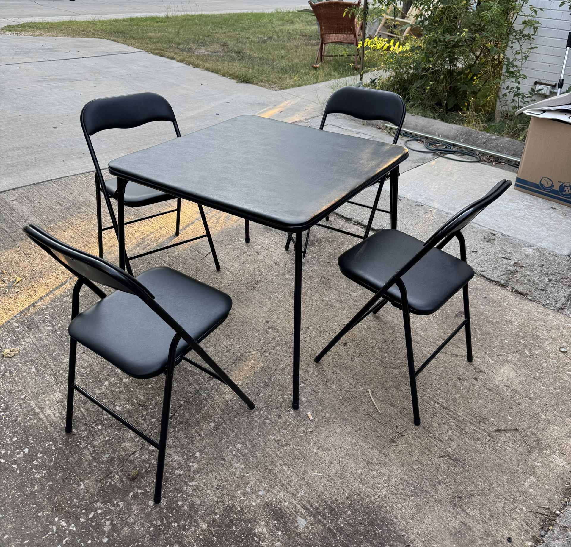 Folding table and chairs
