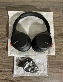 Sony Wireless Over-ear Noise Canceling Headphones with Microphone, Black