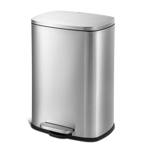 QualiaZero 50L / 13.2 Gallon Rectangular Step Can
Silver - 13.2 Gal / 50L