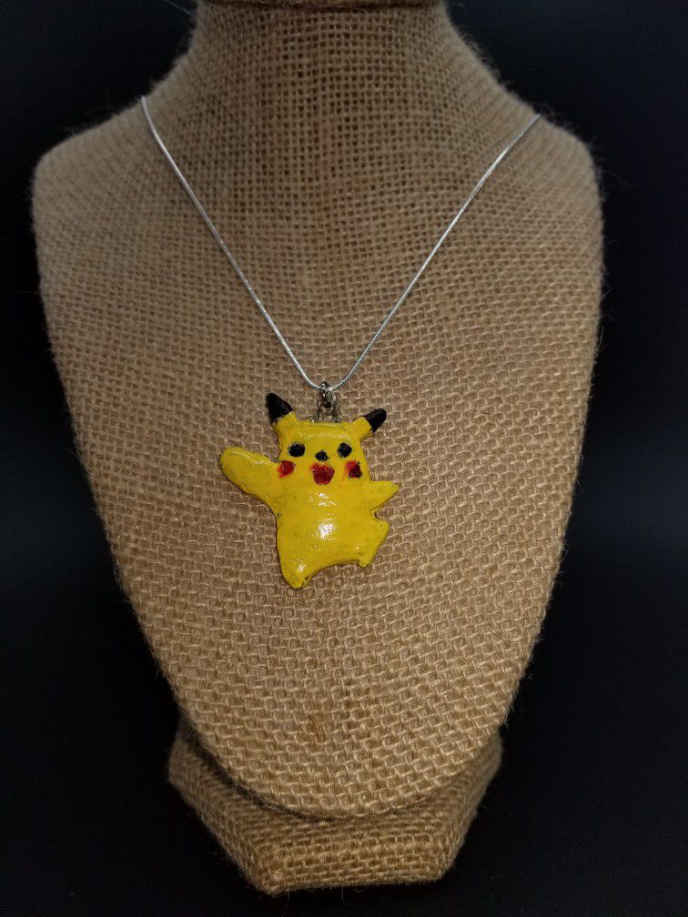 Pokemon Pikachu 90% silver Necklace pendant 