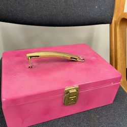 Pink Lockable Box With Key