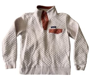 Patagonia Oatmeal Organic Cotton Quilted Pullover Size Small