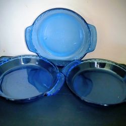 Cobalt Blue Pie Plates