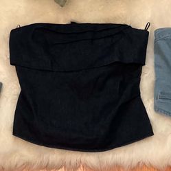 3 Ladies  Jean Bustiers- Size Large One Is New With Tags— $30 Firm No Holds Or Spam