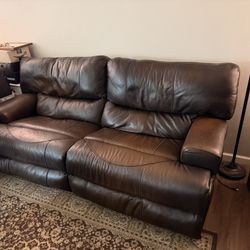 Leather electric couch