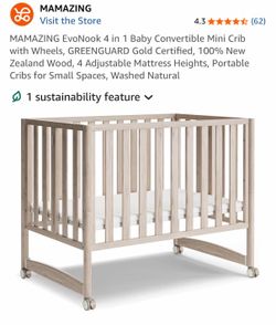 Mamazing Evonook 7 in 1 Adjustable Crib