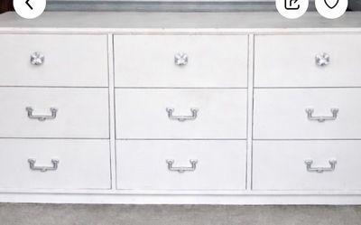 Refinished all White Large Dresser