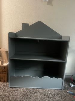 Gray cloud bookshelf/ storage cubby