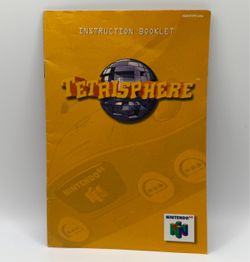 Tetrisphere N64 Nintendo 64 Manual Only ~ Instruction Booklet