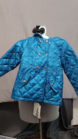 NEW London Fog Youth Blue Hooded Light Weight Quilted Puffer Jacket Sz 5