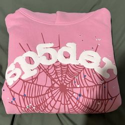 Sp5der OG Web Hoodie ‘Pink’ Size Small Brand New