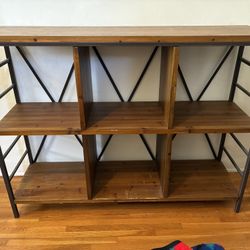Modern Rustic Bookshelf/Record Shelf Organizer