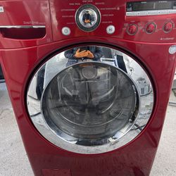 27” Wild Cherry Red LG Front Loader Washing Machine FOR SALE!!!!