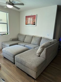 Sectional with ottoman