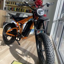 Orange Big Niu 40MPH Top Speed Long Range Electric Bike Christmas Financing Deal! $10 To $100 Down Payment!