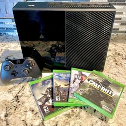Xbox One In Good Condition With New Controller And 4 Games