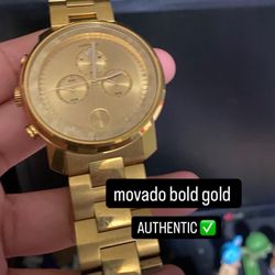 MOVADO BOLD GOLD WATCH 
