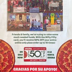 Papa John’s Nifty Fifty Card