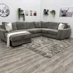 Grey Sectional Couch - Free Delivery 