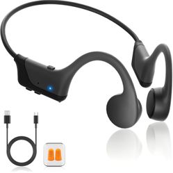 New 2025 Bone Conduction Headphones, Bluetooth 5.4 Open Ear Headphones with Mic，12Hrs Playtime Bluetooth Headphones,Waterproof Sports Headset for Runn