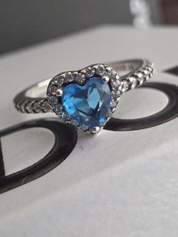 Pandora Sparkling Elevated Heat Ring Sz 7 & 8