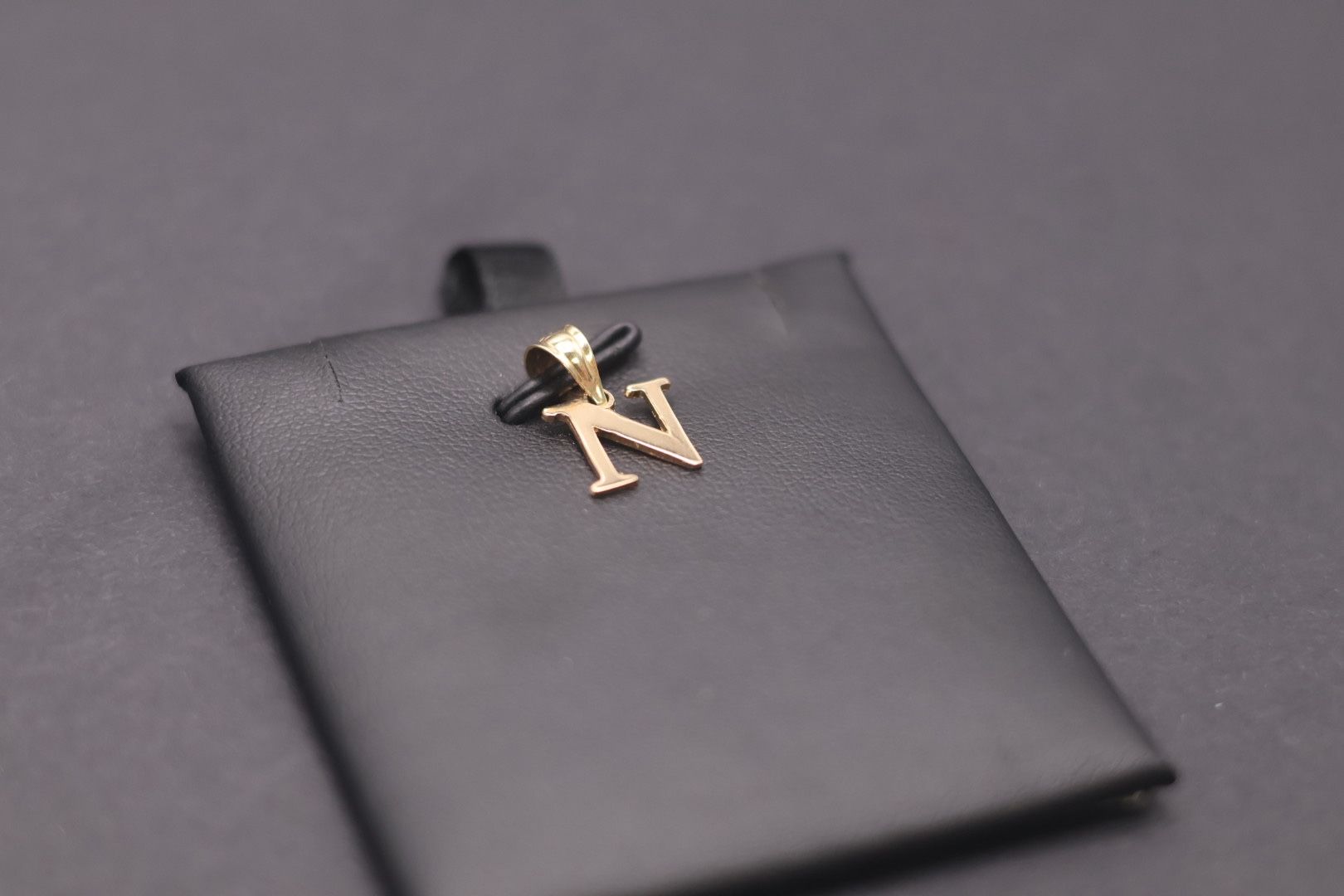 ✨ 14KT Solid Gold “N” Initial Pendant – Elegant & Timeless ✨