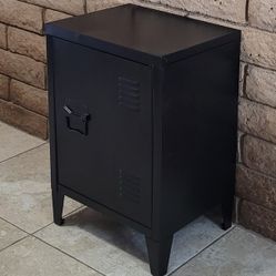 Black Locker Nightstand 