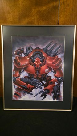 ​Vintage 1996 Rifts Mech "Hellraiser" Art Print – John Zeleznik Framed RPG Art