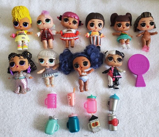 Lol Mini Surprise Dolls And Bottles Lot