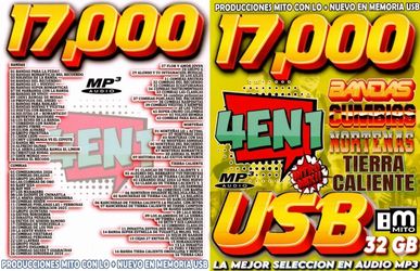 17 MIL CANCIONES USB