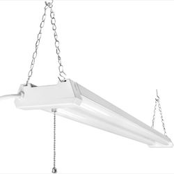 5 Used 48-Inch Fluorescent Shop Lights – Hanging Fixtures