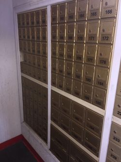 Mail boxes 12 blocks different sizes